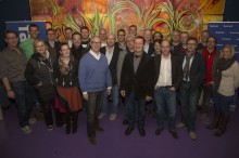 Teilnehmer Chefrunde-Studytour USA 2013 - „crusa13“ v.l.nr. Friedrich Roeingh, Stefan Marzen, Annette Milz, Thomas Schiller, Jennifer Schwanenberg, Kai Protzsche, Christoph Grote, Stefan Plöchinger, Sven Gösmann, Ulrich Reitz, Carsten Erdmann, Jan-Eric-Peters, Andreas Schümchen, Jochen Wegner, Oliver Bialas, Christian Lindner, Wolfgang Büchner, Tanit Koch, Rüdiger Ditz, Christopf Dernbach, Stefan Klaesener, Björn Schmidt, Uwe Vetterick, Jochen Siegle mit Debbie Frost (Facebook)