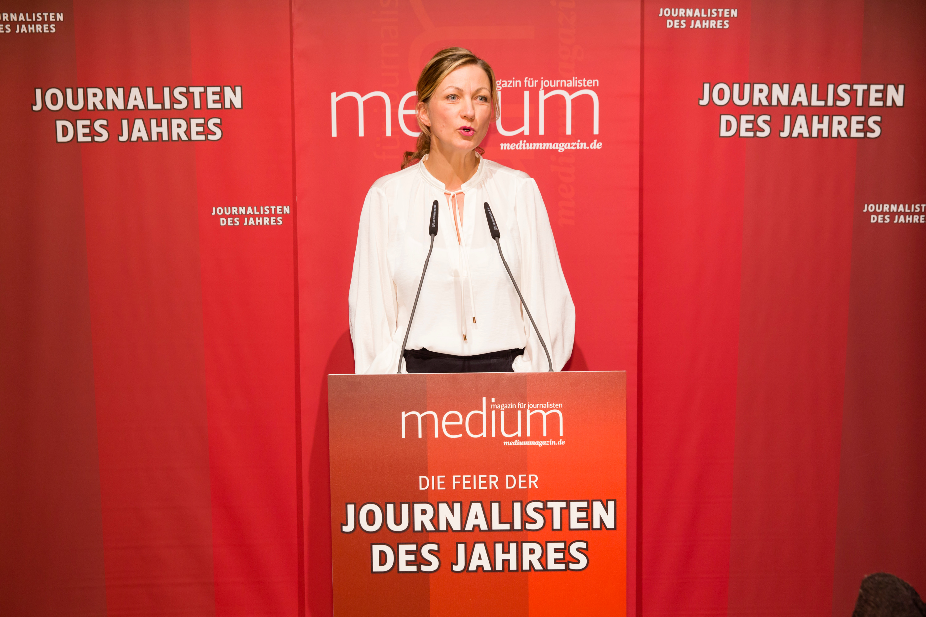 DEU, Berlin, 23.02.2015, medium magazin, Feier und Preisverleihung an die "Journalisten des Jahres 2014", Cafe im Zeughaus im Deutschen Historischen Museum, Silke Burmester (Laudatorin), [ (c) Wolfgang Borrs, Wiener Str. 11, D-10999 B e r l i n, Mobile +49.171.5332491, www.borrs.de, mail@borrs.de; ]