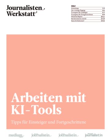 Arbeiten mit
KI-Tools

Tipps für Einsteiger und Fortgeschrittene

Der richtige Zugang
Prompten für Anfänger
Prompten für Fortgeschrittene
Ethische Regeln
Recherchieren mit KI
Kann Ki Kolumne?
